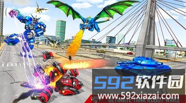 陆军龙机器人汽车游戏(flying dragon robot)截图2