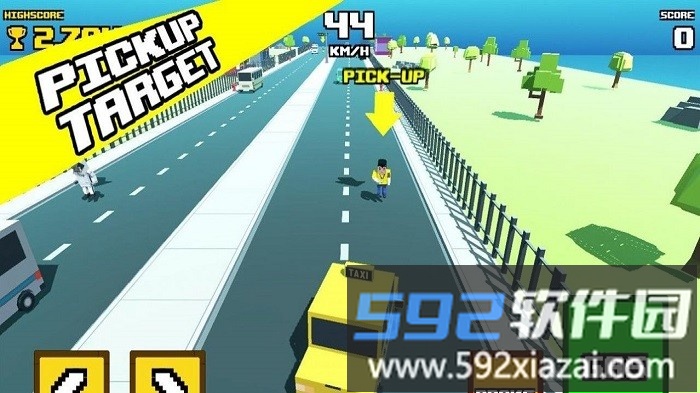 疯狂公路出租车游戏(crazy road taxi madness)截图1