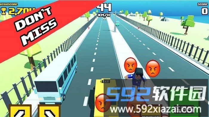 疯狂公路出租车游戏(crazy road taxi madness)截图2