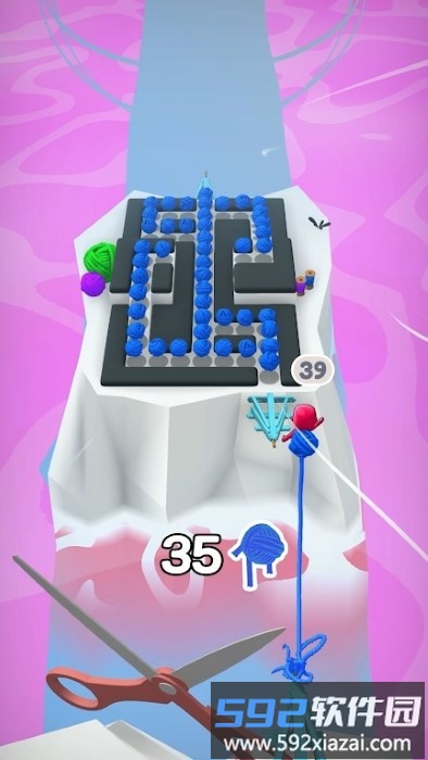 拾毛线的小红人游戏(rope slide)截图1