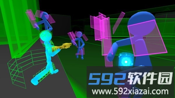 火柴人科技战争游戏(stickman neon gun warriors)截图1