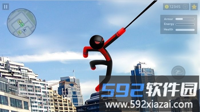 绳索火柴人城市英雄游戏截图2