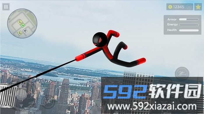 绳索火柴人城市英雄游戏截图3