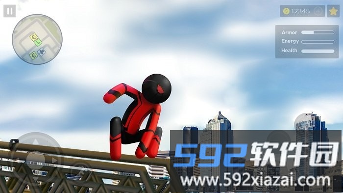 绳索火柴人城市英雄游戏截图4