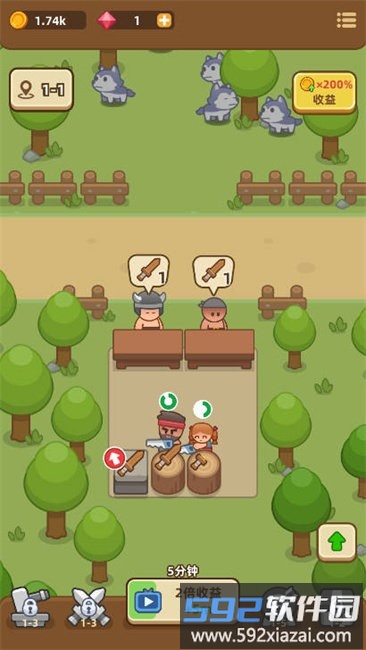 武器商店大亨无广告版(Idle Weapon Shop)截图1