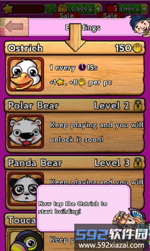 动物岛无限金币版(Zoo Island)截图2