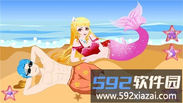 美人鱼公主沙滩装扮手游截图3