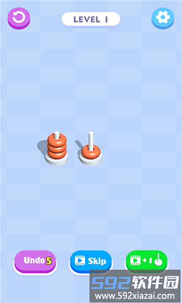 拼色谜题小游戏(color stack puzzle)截图1