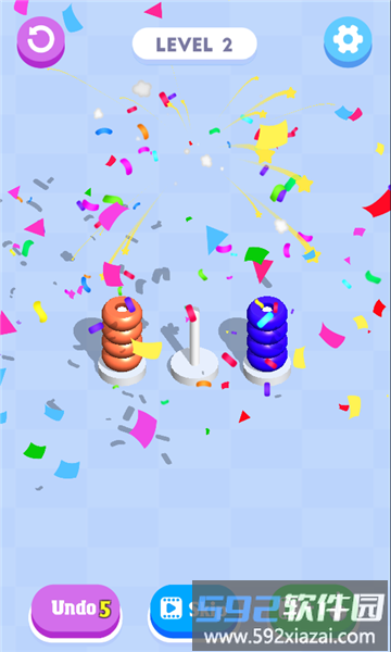 拼色谜题小游戏(color stack puzzle)截图3