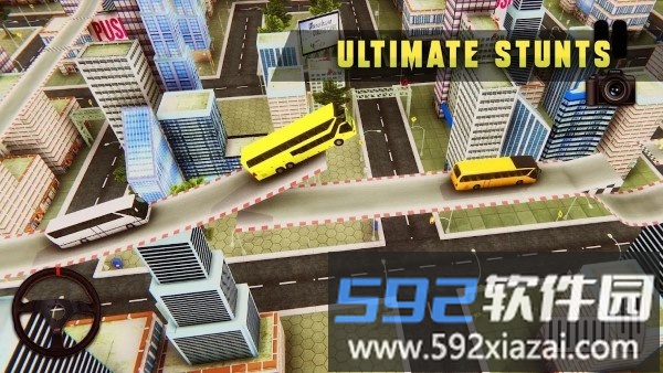 城市公车巴士特技游戏(city coach bus stunt)截图4