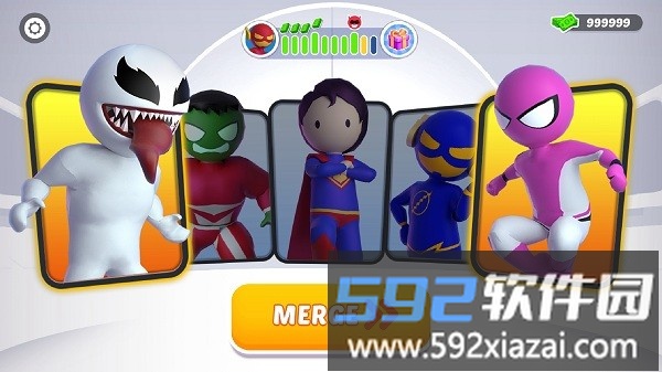 英雄融合格斗游戏(Comic Stick 3D)截图2