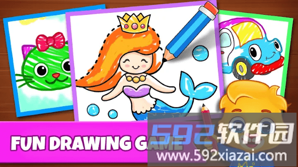 绘画游戏儿童绘画和色彩游戏(drawing games)截图3