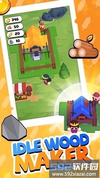 闲置木匠游戏(Idle Wood Maker)截图1