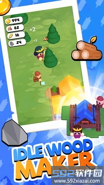 闲置木匠游戏(Idle Wood Maker)截图2