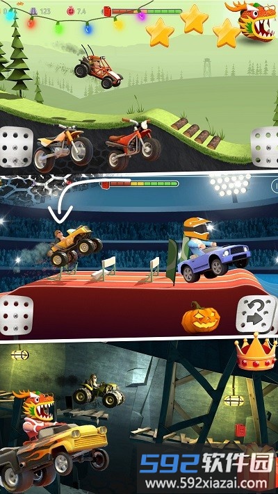 赛道飞车摩托模拟游戏截图1