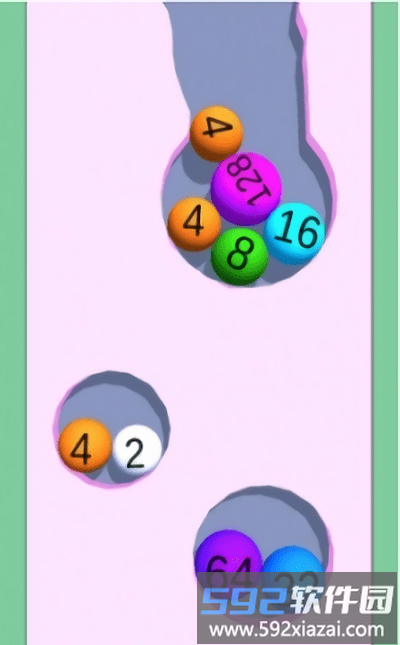 挖沙落球2048的游戏(drawball2048)截图2
