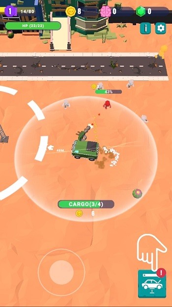 小炮车打僵尸手机版