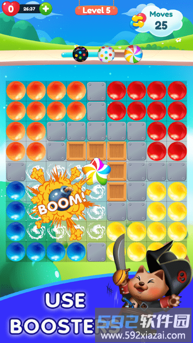 kitty bubble泡泡流行拼图游戏截图2