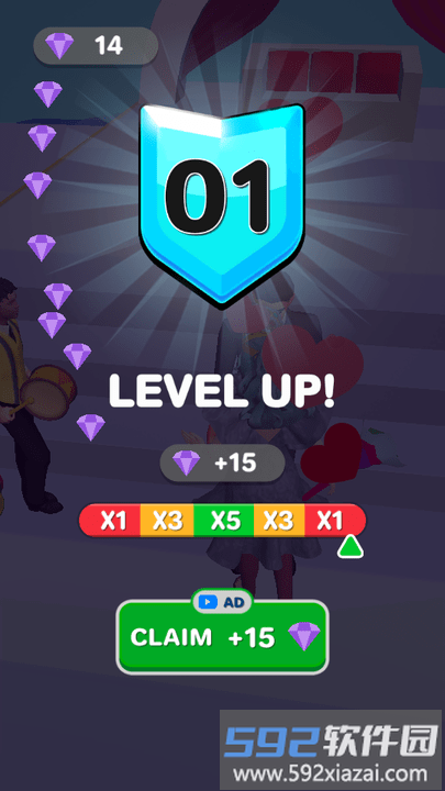 新娘穿裙子加速跑小游戏(bridal dress up run)截图2