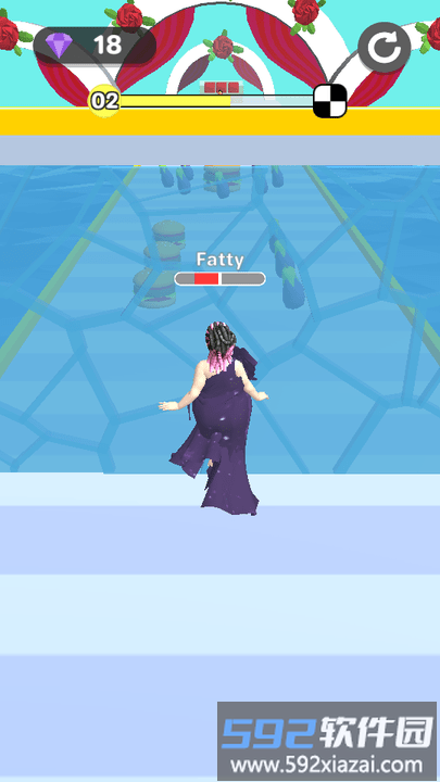 新娘穿裙子加速跑小游戏(bridal dress up run)截图3