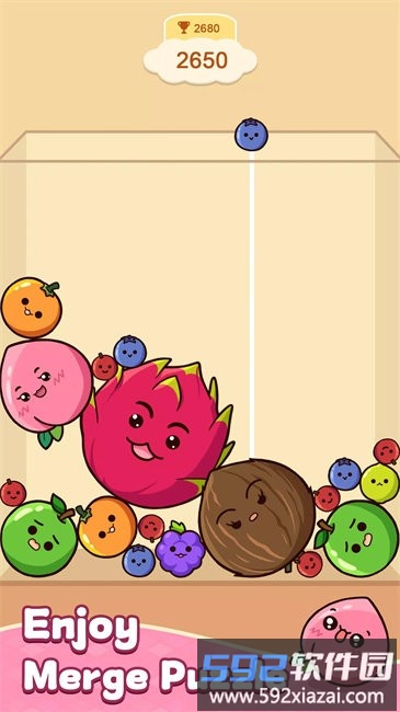 水果合并小游戏(Fruit Merge: Juicy Drop Game)截图3