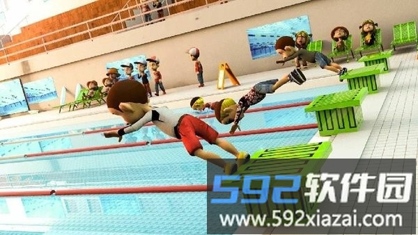 学校夏季运动会游泳和射箭游戏