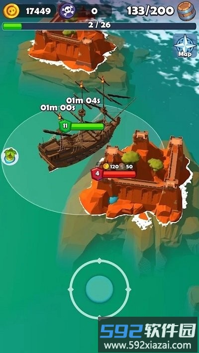 海盗袭击海战游戏(pirate raid)截图2