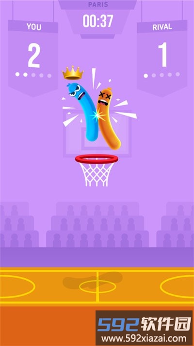 会灌篮的香肠人游戏(sausage dunk)截图1