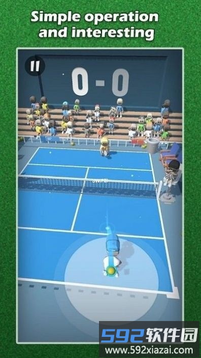 自由挥动网球游戏(flicks tennis free)截图1