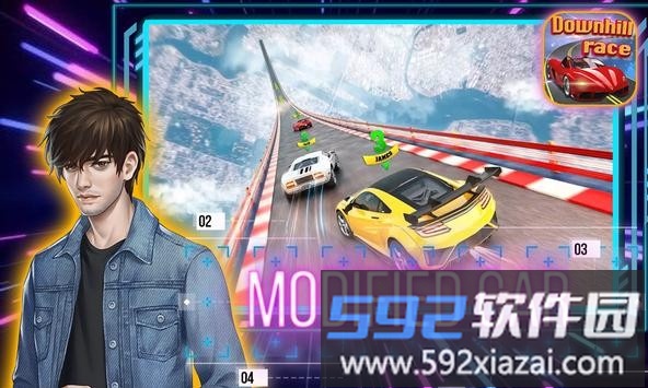 坡道速降赛游戏(downhill race)截图2
