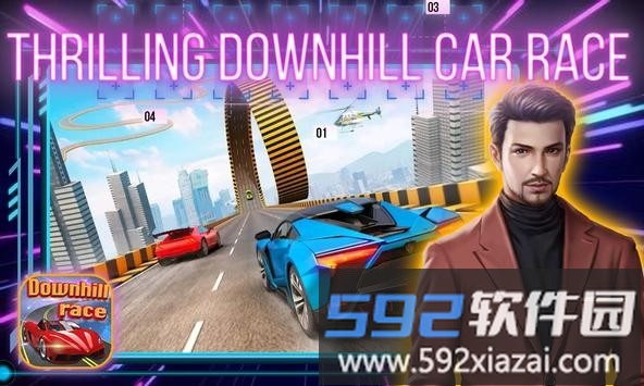 坡道速降赛游戏(downhill race)截图3