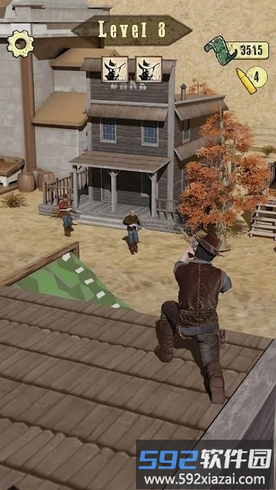 狂野西部狙击手牛仔战争游戏截图1