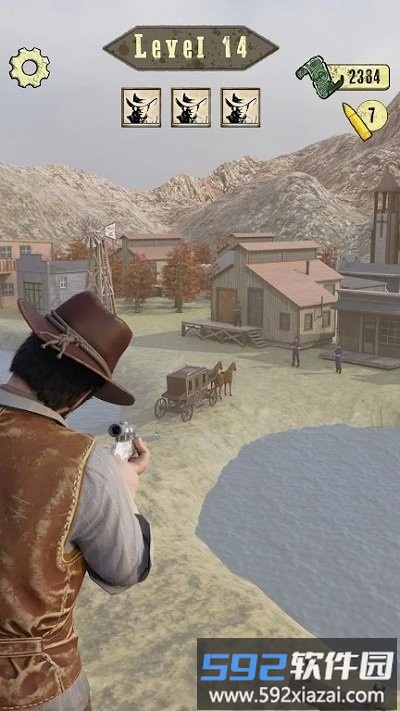 狂野西部狙击手牛仔战争游戏截图2