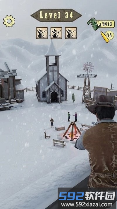 狂野西部狙击手牛仔战争游戏截图4