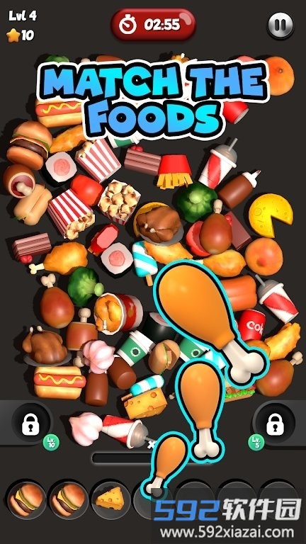 匹配美食3d游戏(food match 3d)截图2