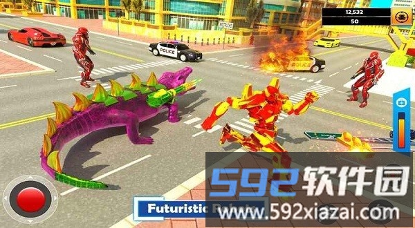 鳄鱼机器人汽车改造游戏截图1