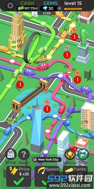 地铁空闲大亨无广告(subway idle 3d)截图3