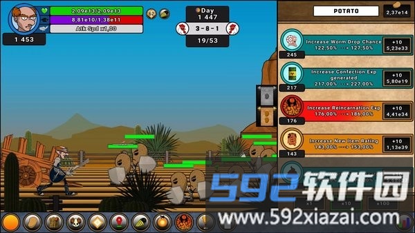 土豆勇士小游戏(farmer against potatoes idle)截图1