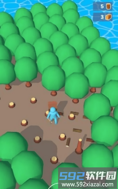 3d砍树造筏游戏(craft and raft 3d)截图1