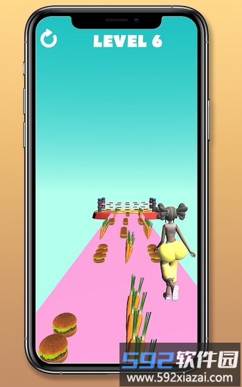 3d美食挑战赛最新版(bum booty run)截图2