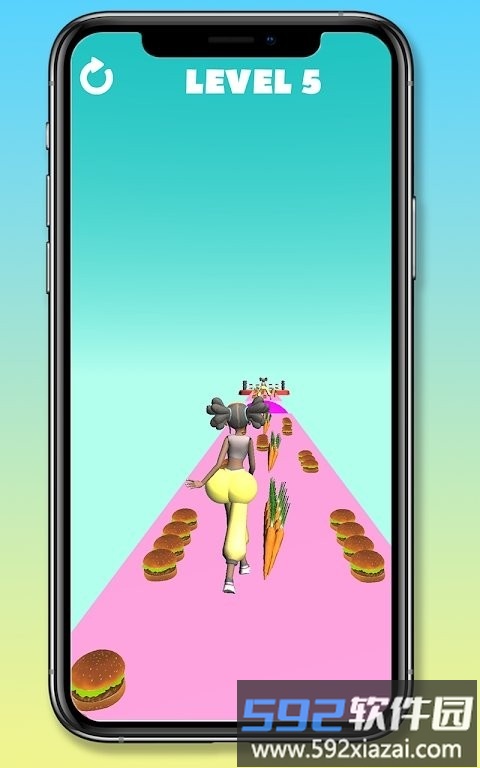3d美食挑战赛最新版(bum booty run)截图4
