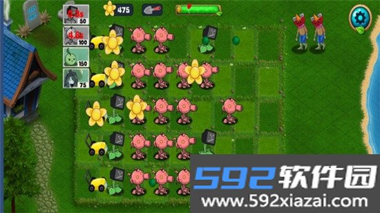 植物怒战僵尸娘化版手游截图1