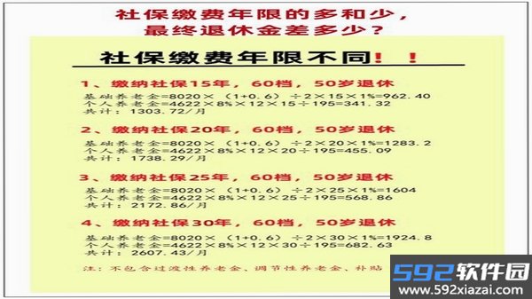 个人社保养老金计算截图1