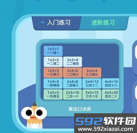 乘法口诀练习