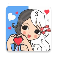 Cute girl coloring books公主填色游戏