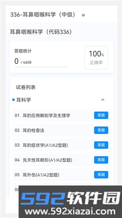 耳鼻咽喉科学新题库app