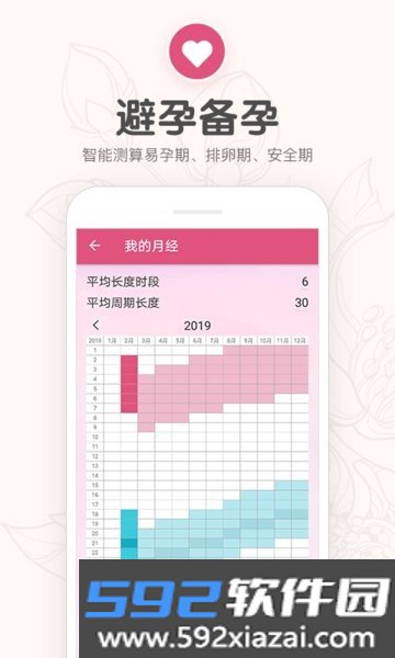 月经期提醒日历