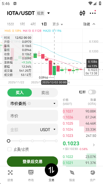 IOTA埃欧塔交易所APP最新版下载截图3
