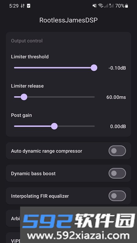 手机全局EQ音频均衡器RootlessJamesDSP截图1