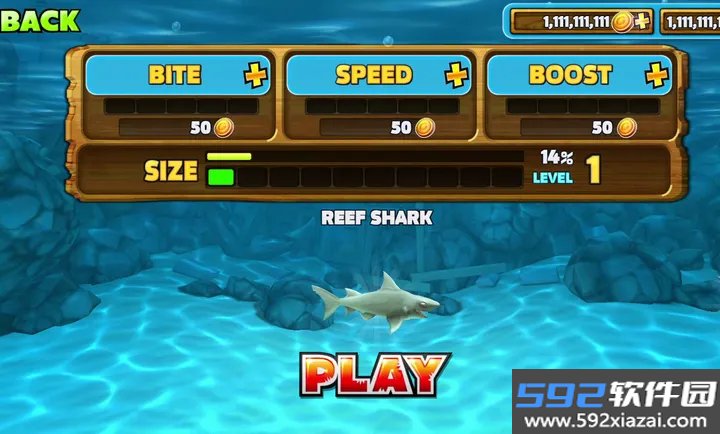 饥饿鲨进化巨齿鲨版本最新版本(Hungry Shark)截图1